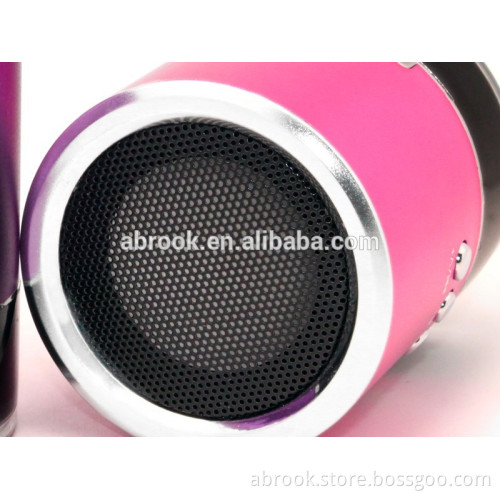 Flash LED TF Micro SD portable mini speaker with fm radio